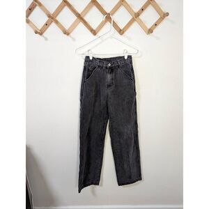 J. Galt John Galt Black Cargo Wide Leg Adjustable Waist Jeans - Size Small